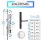 Smart Door Lock Sleek Black 3585 330mm multipoint wifi gateway