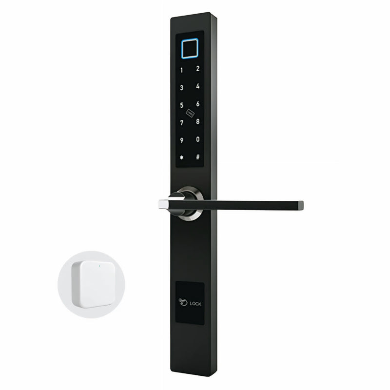 No mortise black Smart Door Lock Sleek with gateway