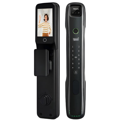 Face Recognition Smart Door Lock Black
