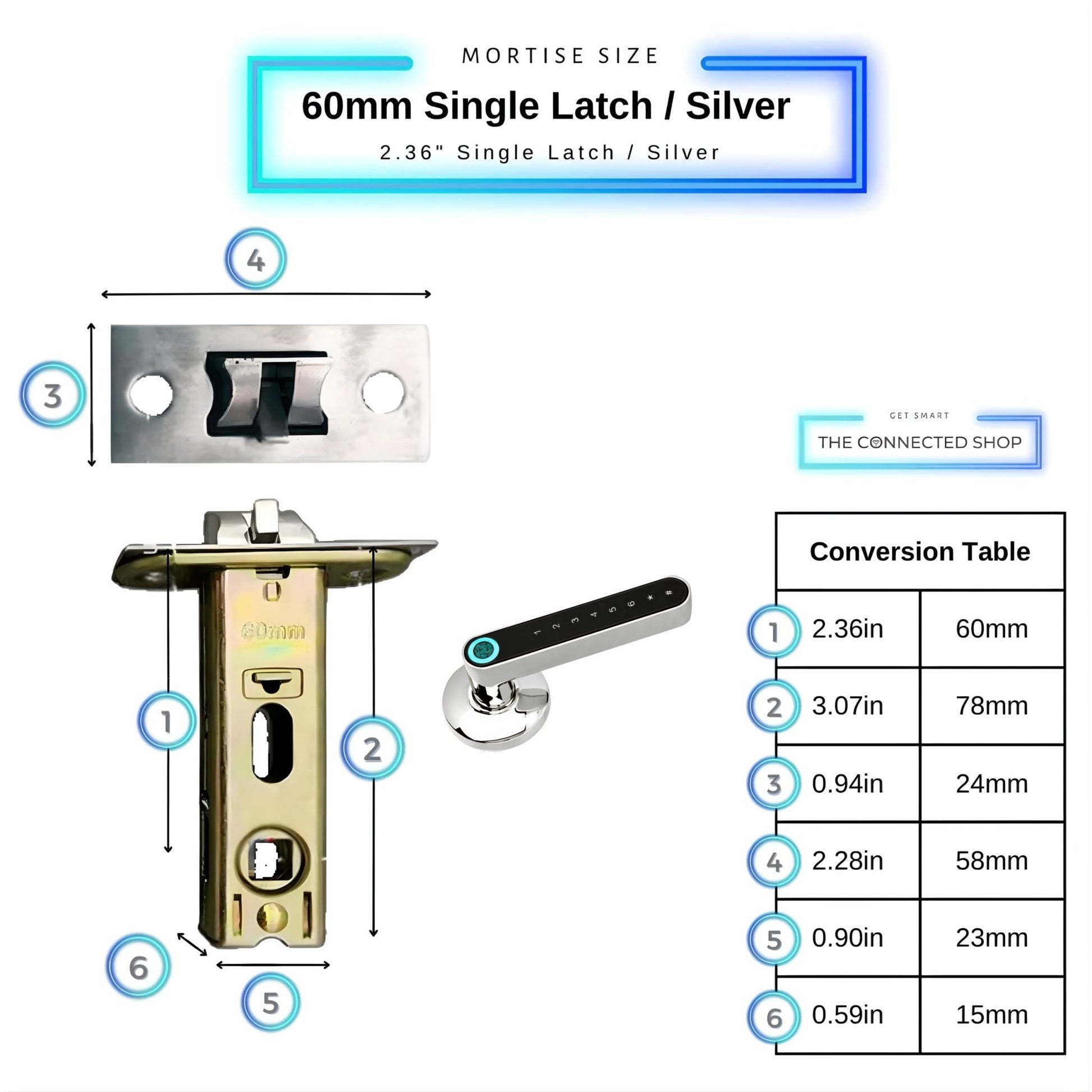 Smart_Door_Handle Silver 