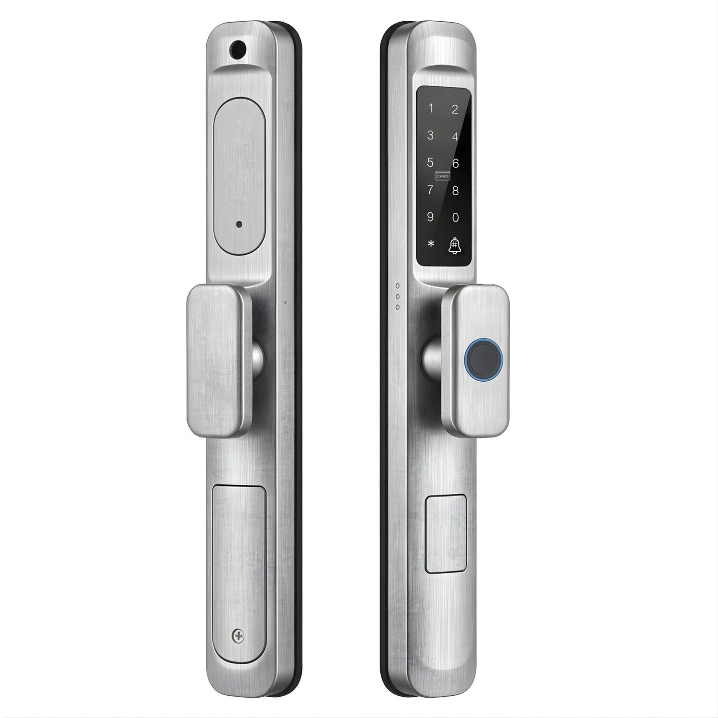 Smart door lock slim knob silver 1