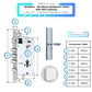 Smart Door Lock Thick - 60-68mm (30x240mm) Multipoint - Silver - With WiFi Gateway