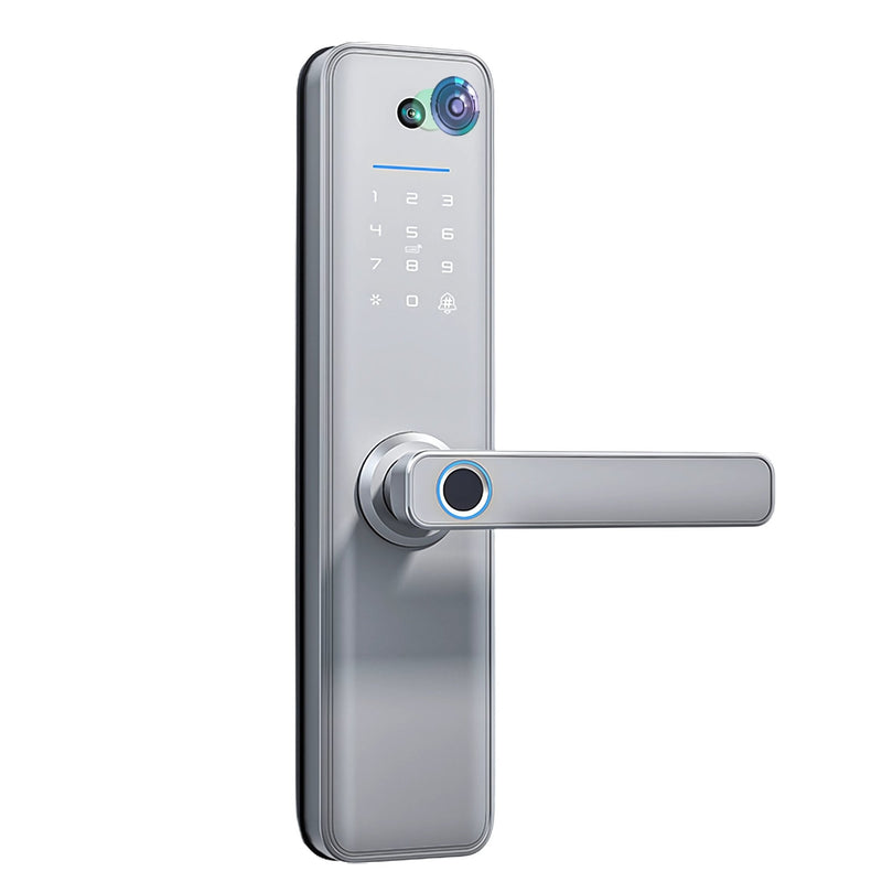 Universal Smart Door Lock Camera - No Mortise - Silver -